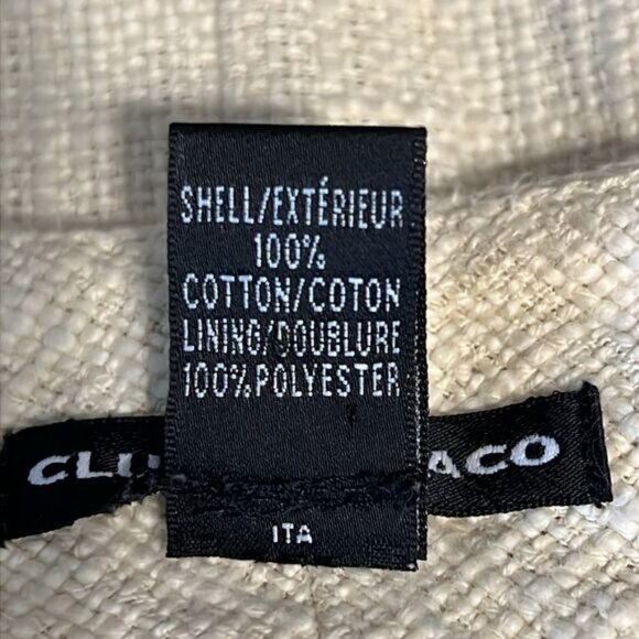 Club Monaco Cream Cotton Tweed Skirt Size 8 - Picture 11 of 11